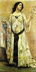 Lovis Corinth Canvas Paintings - Portrait of Charlotte Berend in a White Dress